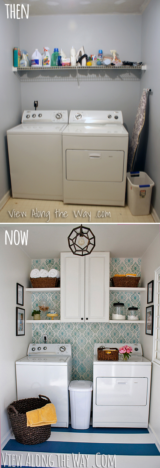 Laundry Room Makeover on a TINY Budget