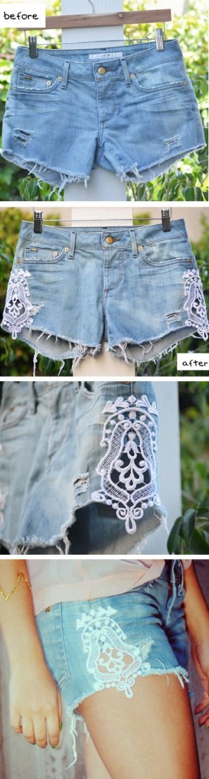 DIY Lace Shorts