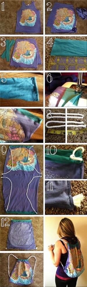 How To Make a Backpack From a Shirt