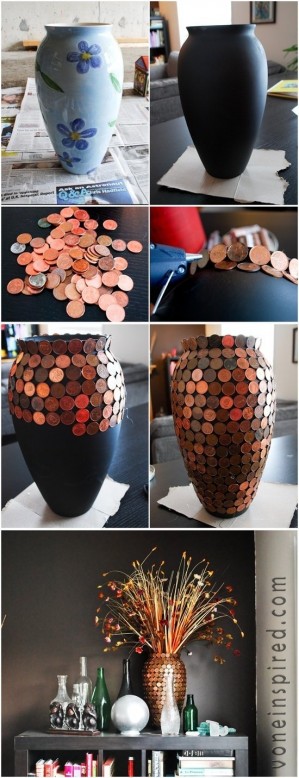 Diy Lucky Penny Vase